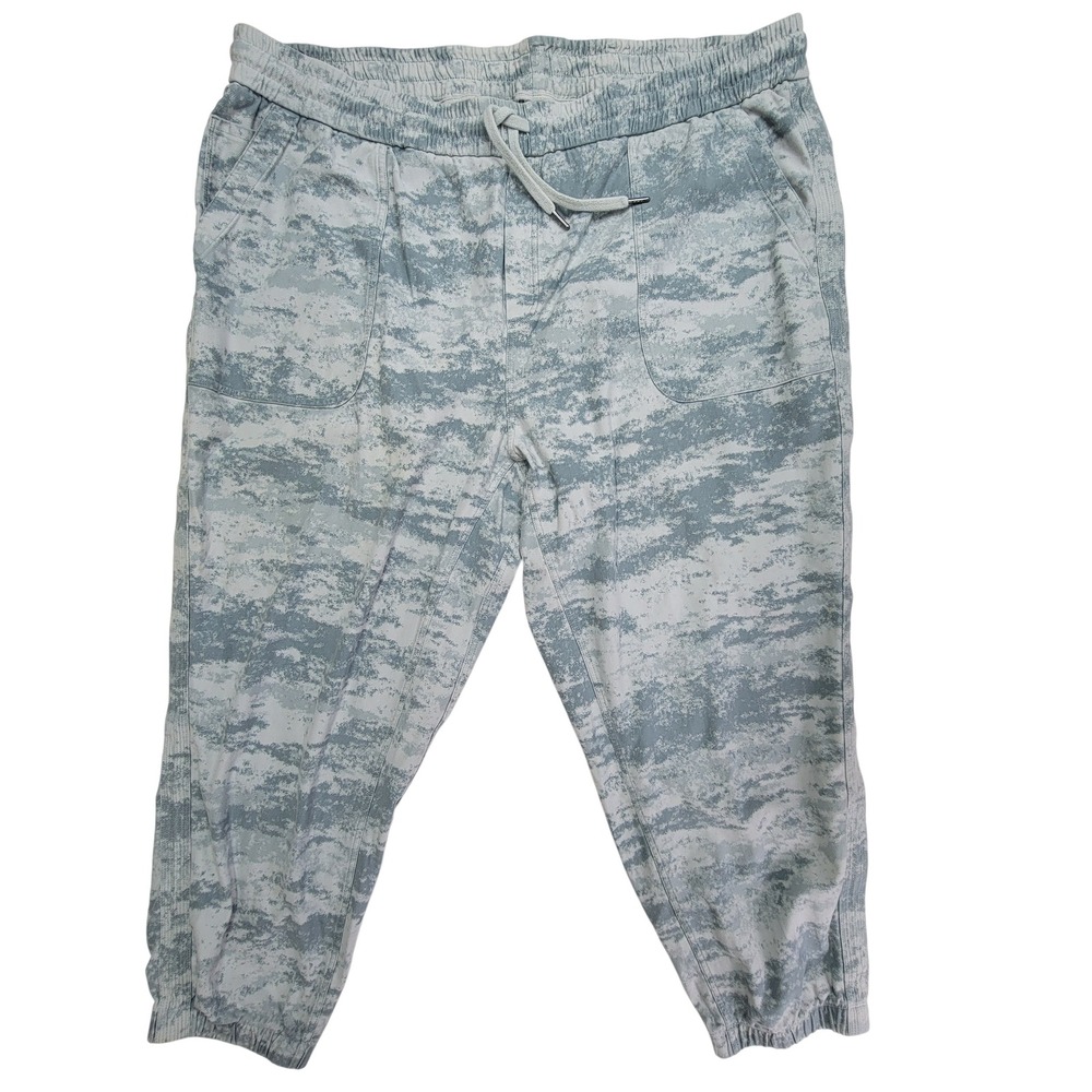 Athleta Farallon Jogger Pants Women's 3X Light Wash Camo‎ Athletic